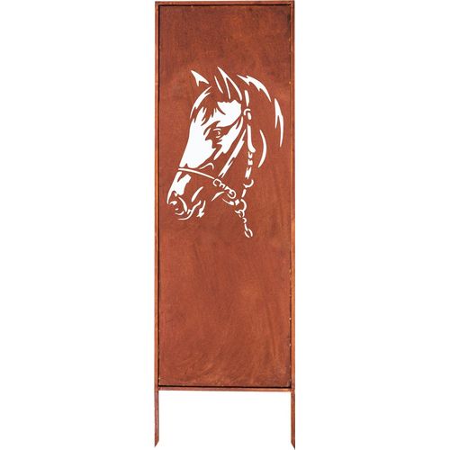 Sichtschutz Metall - 160 cm x 50 cm - Edelrost - Rostoptik Sichtschutz für Garten - Sichtschutzelement - Sichtschutzwand - Gartendekoration Zaun Rost