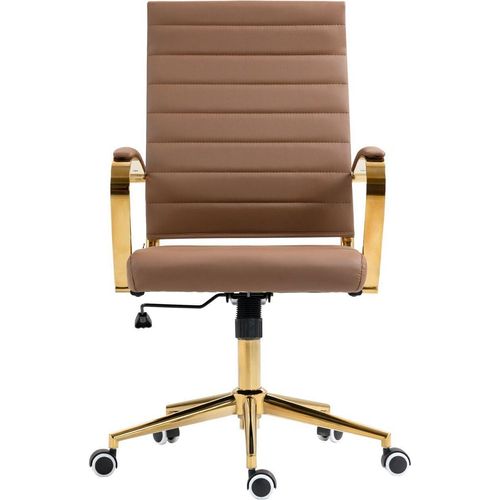 Bürostuhl Havanna Kunstleder hellbraun