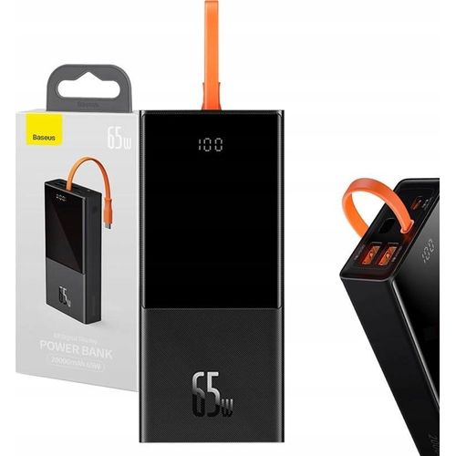 Powerbank 20000Mah 65W Baseus 2X Usb-A 2X Usb-C Qc Pd Led + Usb-C Kabel