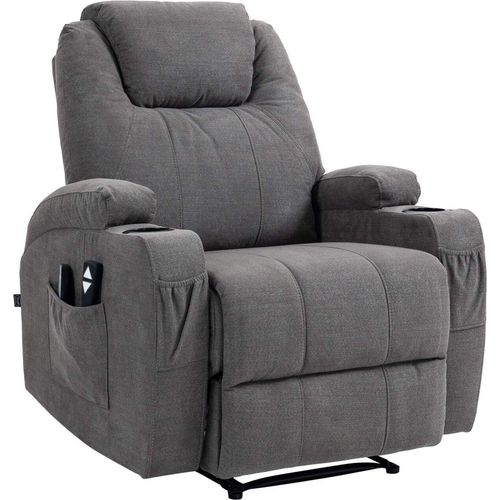 Sessel Hepler mit Massagefunktion Stoff grau