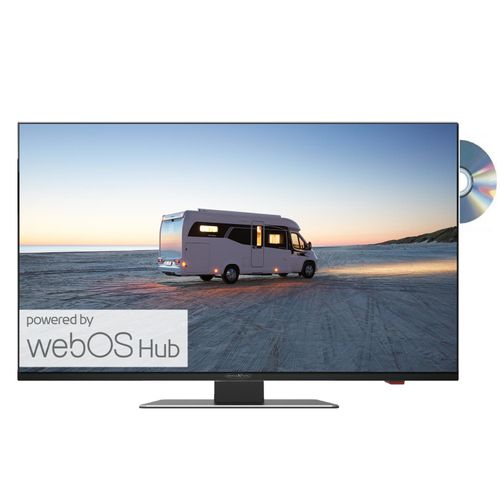 Reflexion LDDX24iBT_Black Smart TV mit int. DVD-Laufwerk für Caravan 12/24/230 Volt