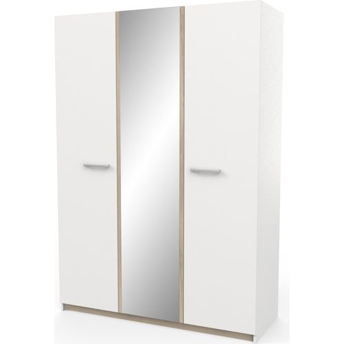 Drehtürenschrank ></noscript>WATSON< in Matt weiß - 133,5x191,5x51,4cm (BxHxT)