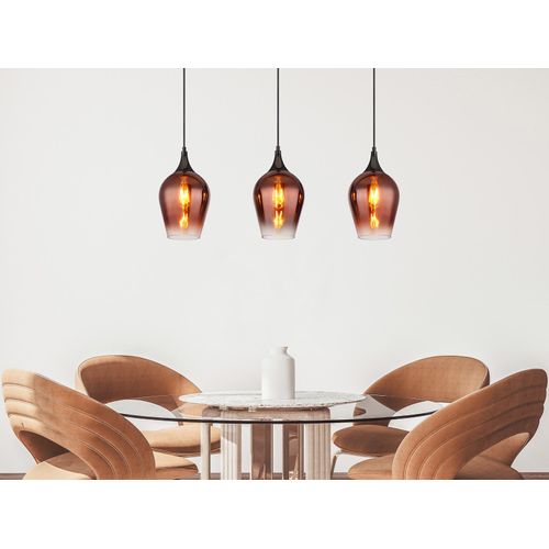 Ausgefallene LED Pendelleuchte 3-flammig hängende Lampe für Esstisch, B: 83cm