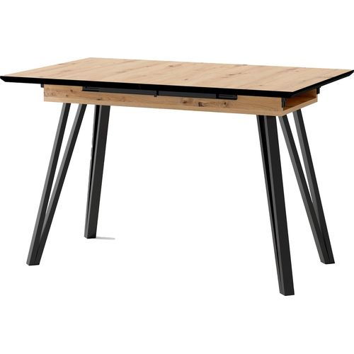 Tisch ></noscript>BERLIN< in Eiche-Optik 120-160 x 75 x 80 cm (BxHxT)