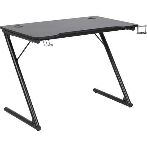 Gamingtisch ></noscript>Trooper< in Grau, MDF, Stahl - 100x74x60cm (BxHxT)