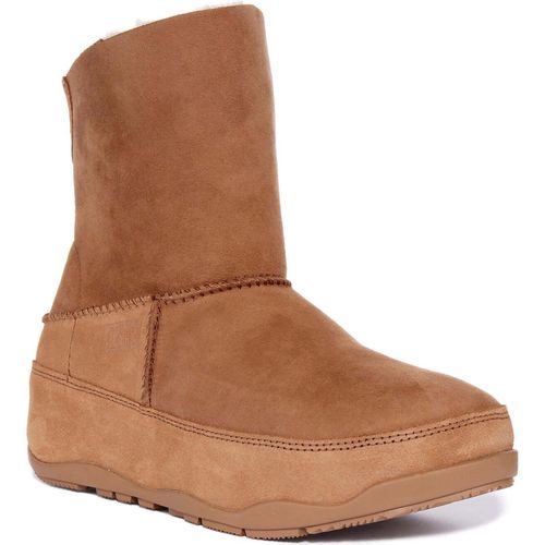 FitFlop Orig al Mukluk Shorty Frauen Doppelte Gesicht Schafsfell Stiefelette Helltan – 3 Großbritannien - 36 EU - 5 US / Leicht gebräunt