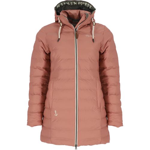 Dry Fashion Damen Polyurethan-Mantel Danzig gesteppt - Outdoor-Jacke wind- und wasserdicht in Alt-Rosa Größe 40