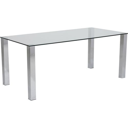 Glastisch ></noscript>Kante< in Klar, Glas - 180x75x90cm (BxHxT)