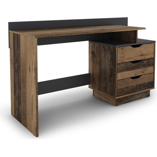 Schreibtisch ></noscript>BELFAST< in Old-Wood/Anthrazit 138 x 83,5 x 51,5 cm (BxHxT)