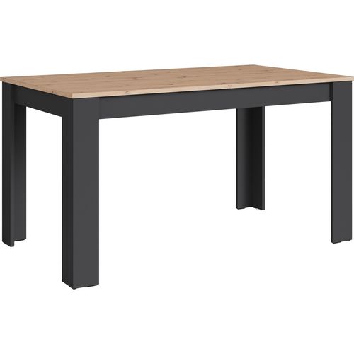 Tisch >NORI< in Anthrazit/Eiche-Optik 120 x 75 x 80 cm (BxHxT)