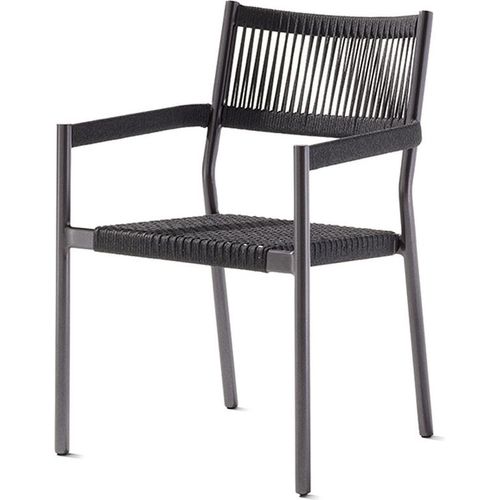 Stapelstuhl >Rimini< in Grau, Rope - 64x84x56cm (BxHxT)