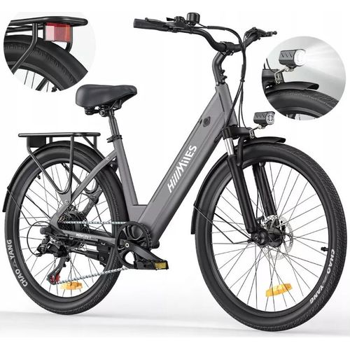 eBike 26 Zoll E-fahrrad 250W E-Mountainbike Elektrofahrrad Grau E Bike Herren, mit Austauschbarem 36V 13Ah Akku, bis 80-100km,Grau