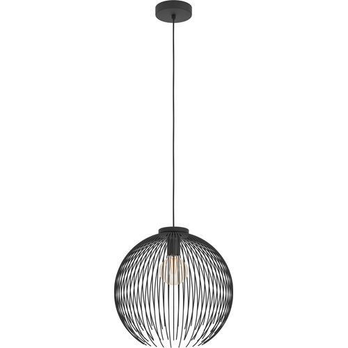 EGLO Hängelampe Venezuela, Pendelleuchte über Esstisch, runde Esszimmerlampe aus Metall in Schwarz, Hängeleuchte mit E27 Fassung, Ø 40 cm