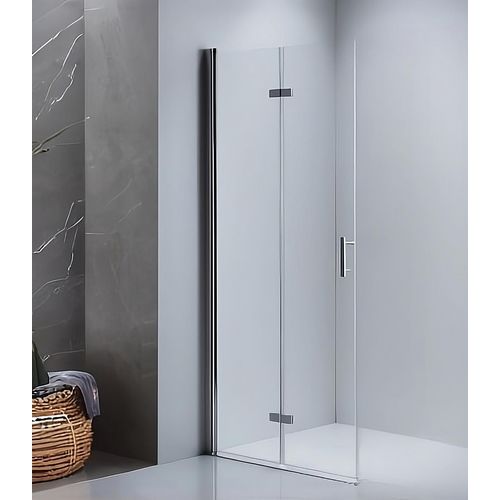 Duschwand Glaswand Glasscheibe Duschglas Duschabtrennung Walk In Duschkabine faltbar drehbar H185cm