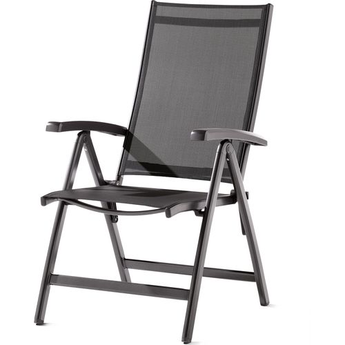 Stapelstuhl >Salerno< in Silbergrau, Kunstfasergewebe - 68x98x59cm (BxHxT)