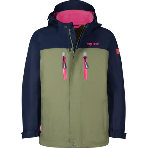 Trollkids Kinder Bryggen 3in1 Jacke navy/dusky olive/light magenta 140