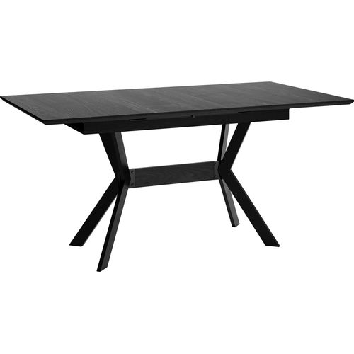 Tisch ></noscript>BREMEN< in Eiche-Optik Schwarz 160-200 x 75 x 90 cm (BxHxT)