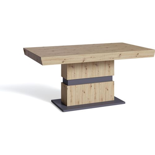Tisch ></noscript>MATTHEW< mit Auszug in Eiche-Optik 160-215 x 75 x 90 cm (BxHxT)