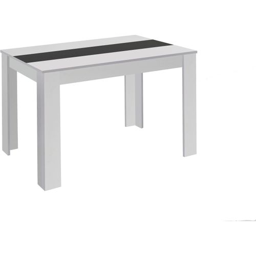 Tisch ></noscript>NORI< in Weiß, Einlage Schwarz/Weiß 140 x 75 x 80 cm (BxHxT)