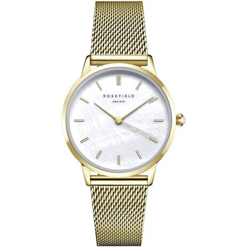 Rosefield RMGMG-R06 - Perle Bearbeiten Mesh Weiß - Uhr