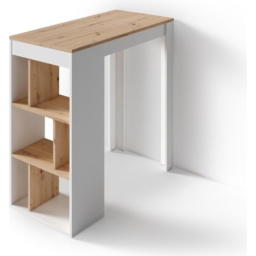 Bartisch >MOBY< in Weiß/Eiche-Optik 110 x 104 x 50 cm (BxHxT)