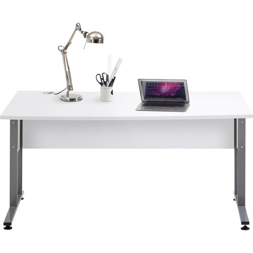 Schreibtisch ></noscript>CALVIA 2< in Brillantweiß - 160x75x80cm (BxHxT)
