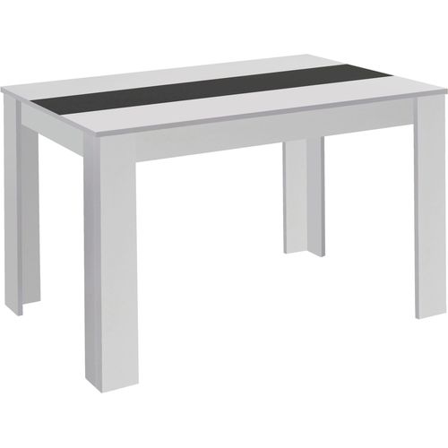 Tisch ></noscript>NORI< in Weiß, Einlage Schwarz/Weiß 160 x 75 x 90 cm (BxHxT)