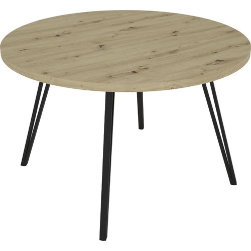 Tisch >MARTA< in Eiche-Optik 120 x 76 x 120 cm (BxHxT)