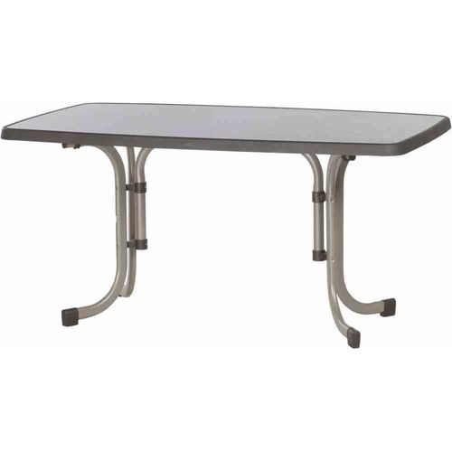 Klapptisch ></noscript>253/< in mocca, Mecalit®-Pro, Stahl - 150x72x90cm (BxHxT)