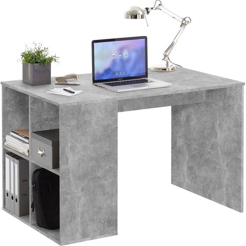 Regal-Schreibtisch ></noscript>GENT< in Beton LA - 117x75x73cm (BxHxT)