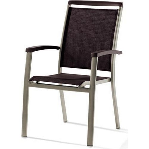 Stapelstuhl >Royal< in Mocca, Kunstfasergewebe - 70x96x60cm (BxHxT)