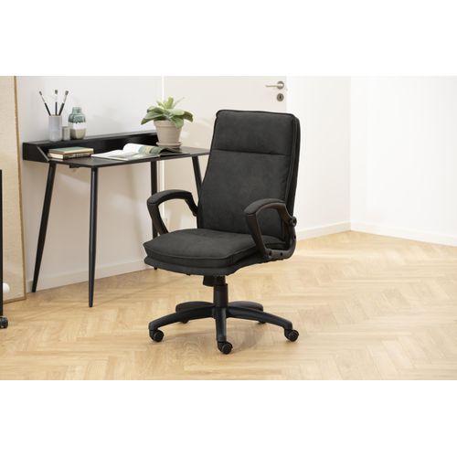 Schreibtischstuhl ></noscript>Brad< in Grau, Polyester - 67x115x69,5cm (BxHxT)
