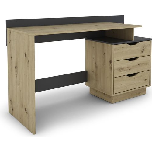 Schreibtisch ></noscript>BELFAST< in Eiche-Optik/Anthrazit 138 x 83,5 x 51,5 cm (BxHxT)