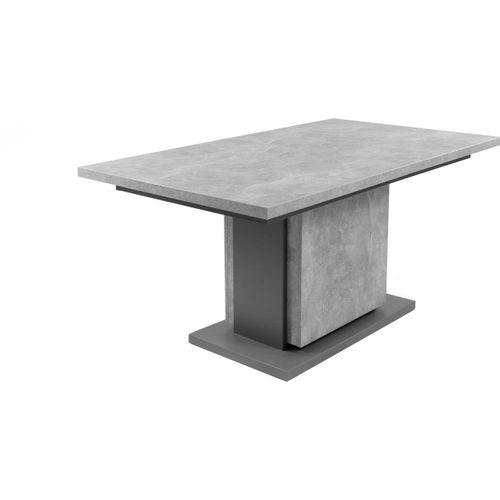 Tisch ></noscript>BRITTA< mit Auszug in Beton-Optik 160-215 x 75 x 90 cm (BxHxT)