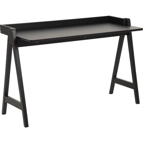 Schreibtisch ></noscript>Miso< in schwarz, MDF, Rubberwood - 126,6x80x51,6cm (BxHxT)