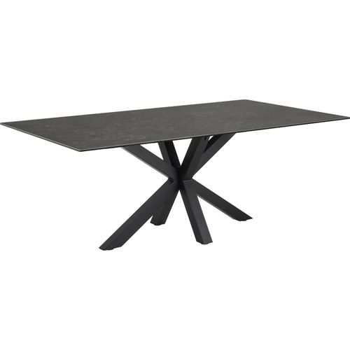 Glastisch ></noscript>Heaven< in schwarz, Glas-Keramik, Stahl - 200x75,5x100cm (BxHxT)