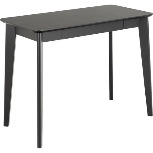 Schreibtisch ></noscript>Roxby< in schwarz, MDF, Rubberwood - 100x75x50cm (BxHxT)