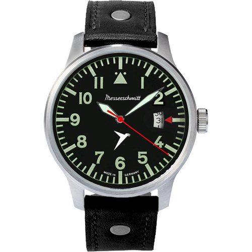 Aristo Herren Messerschmitt Uhr Fliegeruhr Automatik ME-6332ABD Leder