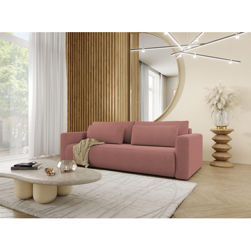 Sofa 3-Sitzer mit Schlaffunktion CHAIRA Stoff Curio Rose