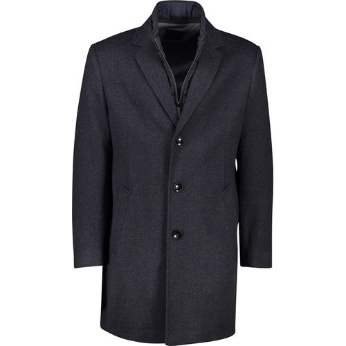 Bugatti Winterjacke dunkelblau meliert Reißverschluss + Knopf Seitentaschen