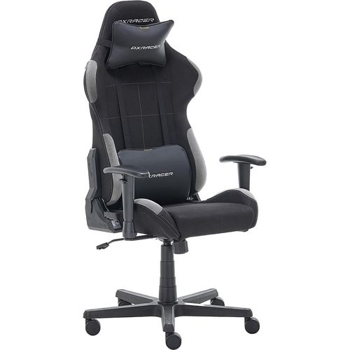 Gaming-Stuhl ></noscript>DXRACER FORMULA< Armlehnen, Kopfpolster, Wippfunktion, schwarz/grau - 65x121x65cm B/H/T