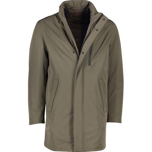 Bugatti Regenjacke Winter grün einfarbig Reißverschluss + Knopf normale Passform