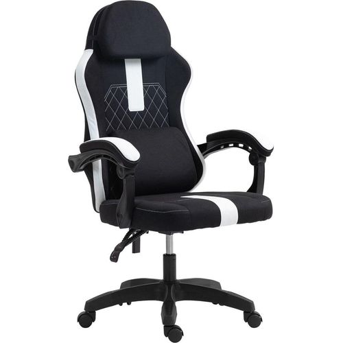 Bürostuhl Miltona Stoff schwarz/weiß