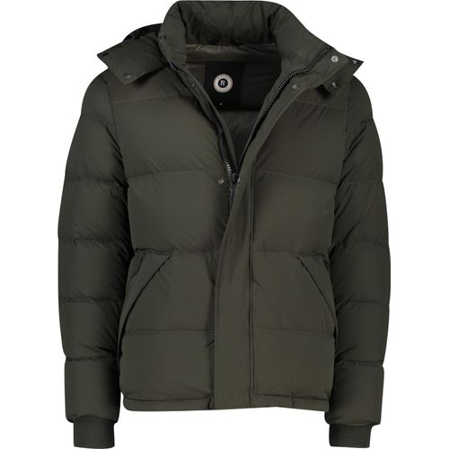 Winterjacke Reset grün einfarbig Reißverschluss + Knopf normale Passform