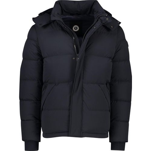 Reset Heathrow Winterjacke dunkelblau einfarbig Reißverschluss + Knopf normale Passform