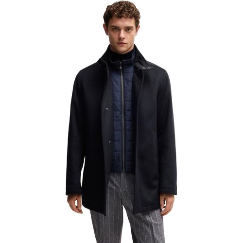 Boss Black Coxtan Winterjacke navy Wolle Knöpfe
