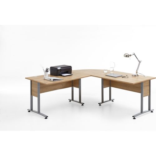 Schreibtisch ></noscript>CALVIA 103< in Alteiche Nachbildung - 200x75x200cm (BxHxT)