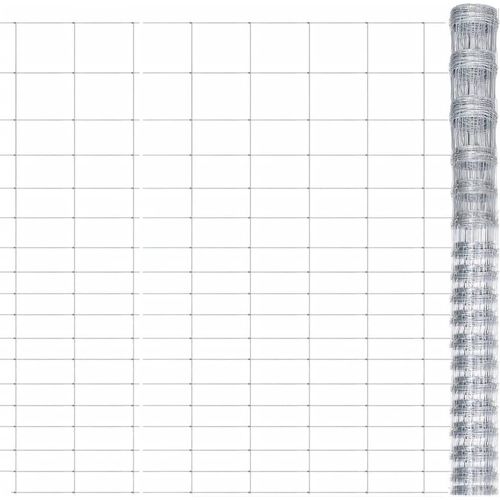 Gartenzaun Verzinkter Stahl 50x1,25 m Silbern