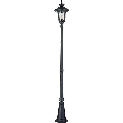 Wegeleuchte Aluminium Glas IP44 246,5 cm hoch Schwarz Rustikal Stehlampe außen