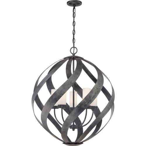 Außenlampe Metall Glas H: max. 333,7 cm IP44 Schwarz Antik Weiß E14 rund Kugelschirm Modern Hängelampe außen